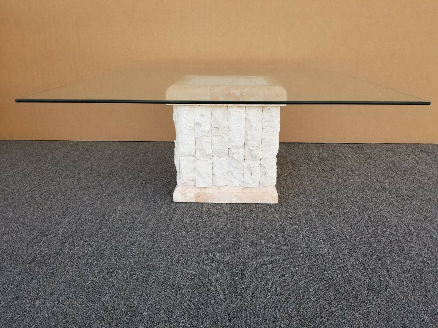 MCM MAITLAND SMITH Mactan Stone Tessellated Marble + Glass Coffee Cocktail Table