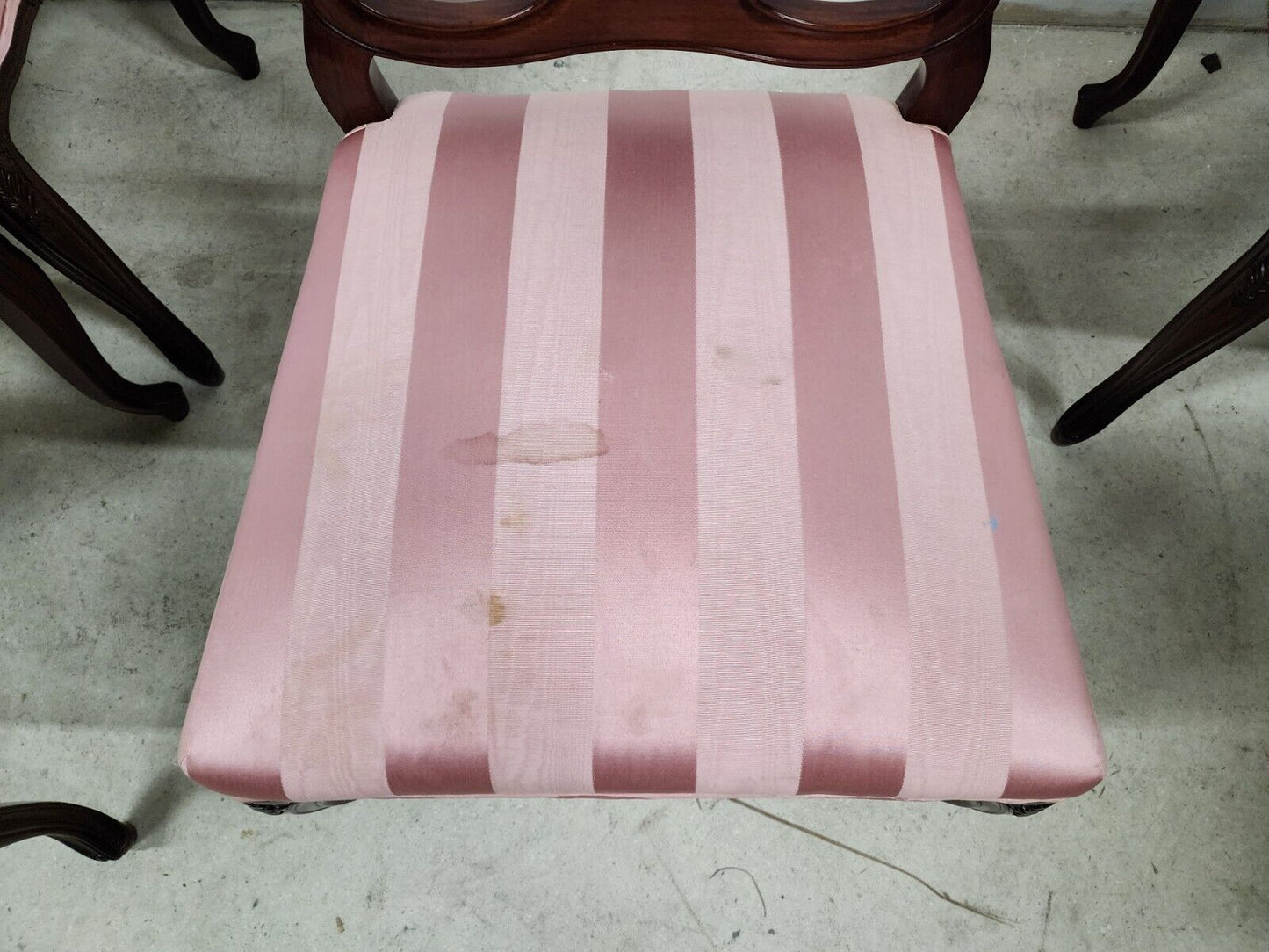 Rosewood Dining Chairs Asian Chinoiserie Vintage