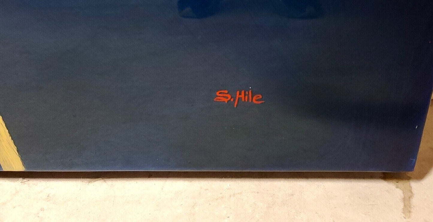 Monumental 61 x 51 Mid Century Modern Abstract Painting Sculpture by SCOTT HILE