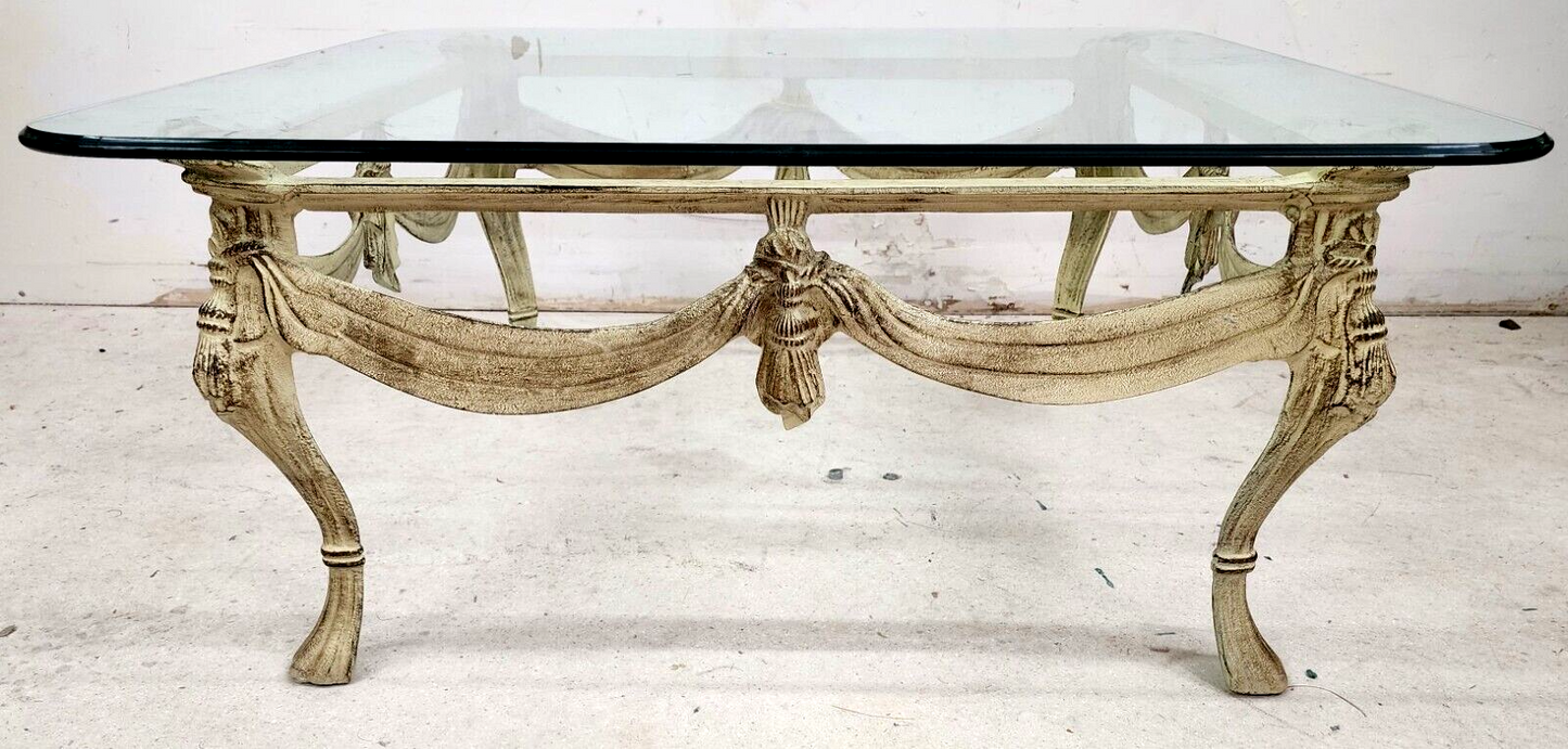 Louis XlV Cast Metal Coffee Table Mid Century
