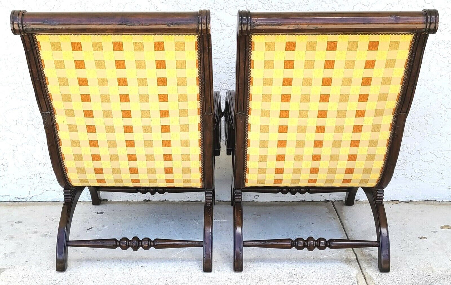 Tufted Regency Style Armchairs By MARGE CARSON