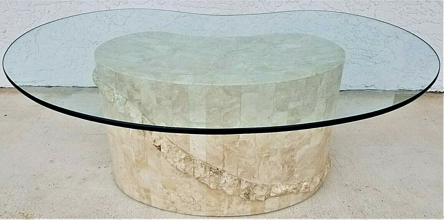 MCM MAITLAND SMITH Mactan Stone Tessellated Marble + Glass Coffee Cocktail Table