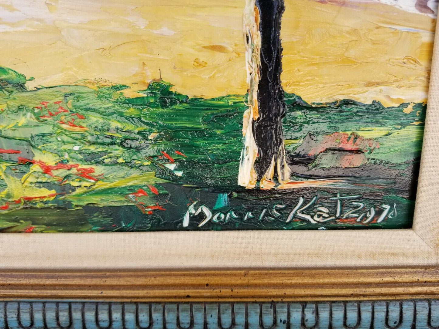 1978 Original Signed MORRIS KATZ Oil Painting of Rachel's Tomb Framed on Board