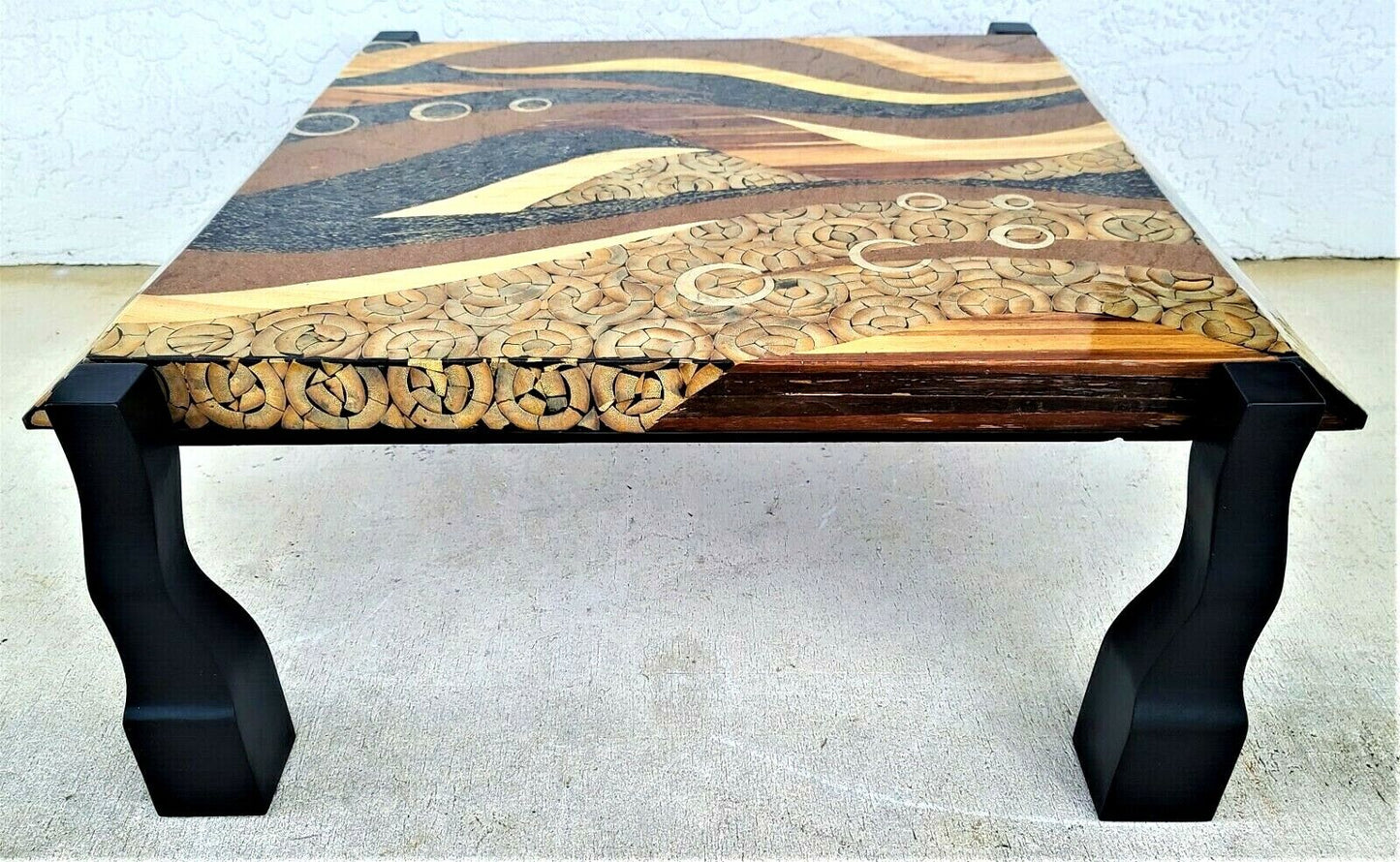 Contemporary MARQUIS OF BEVERLY HILLS Lacquered Organic Collage Coffee Table