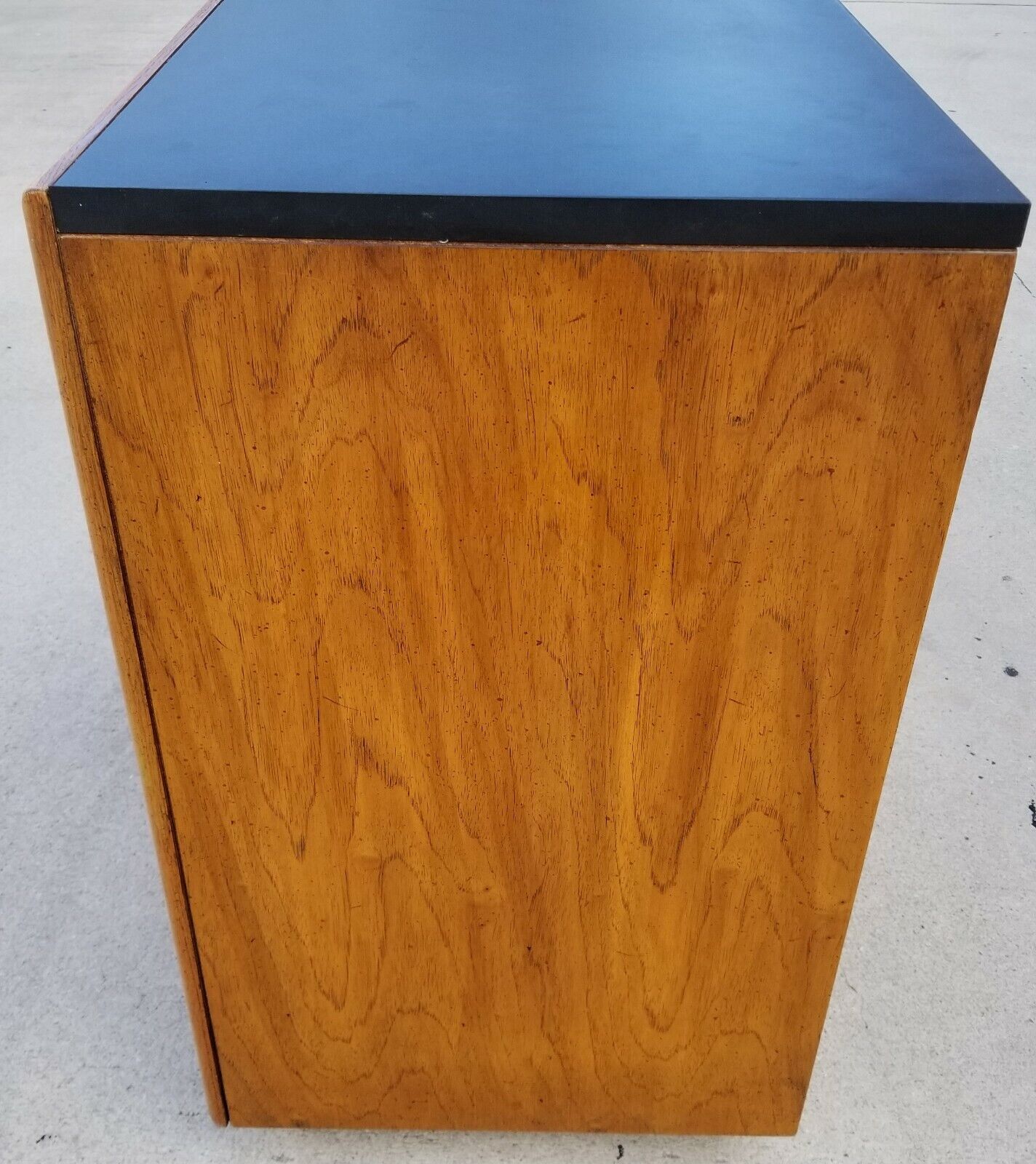 1970's MCM 3D Bamboo Rolling Dry Bar Buffet Server Cart Nightstand