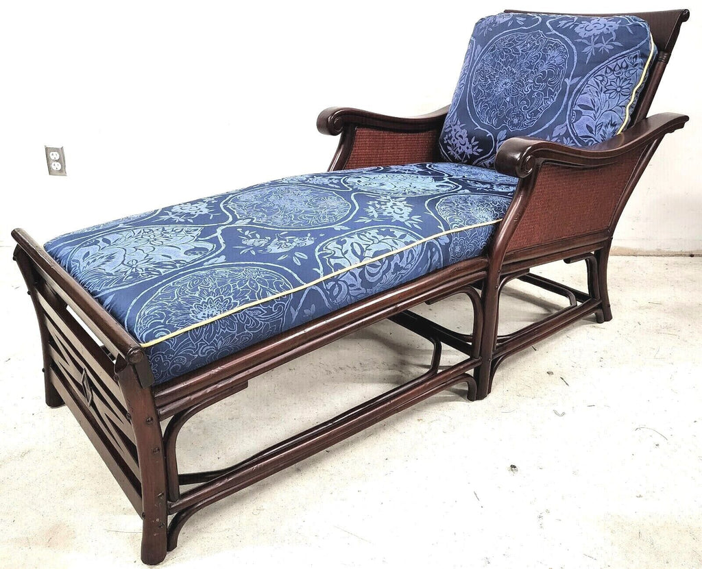 PALECEK Chaise Lounge Solid Wood Wicker