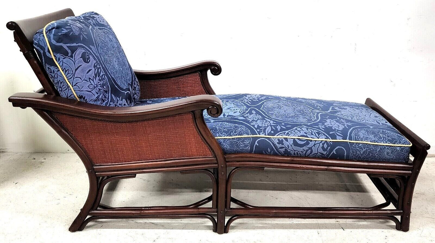 PALECEK Chaise Lounge Solid Wood Wicker