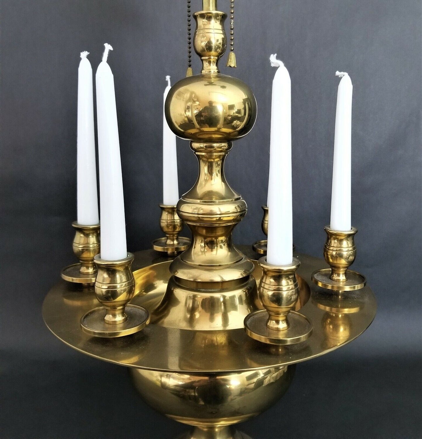 Vintage Solid Brass Table Lamp and Candelabra