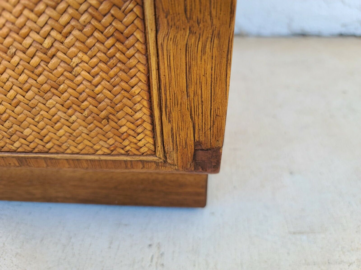 Vintage MCM Dresser Credenza Glass Top by FOUNDERS