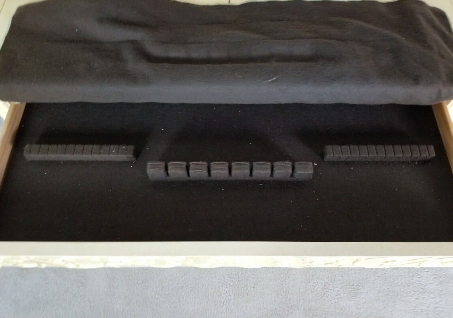 Vtg HENREDON by Roy Coleman Lacquered Bar Buffet Faux Goat Skin Asian Style