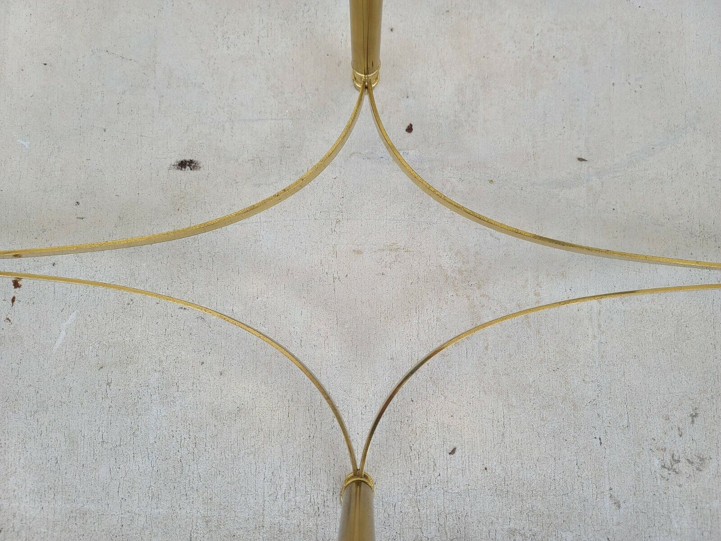 Vintage LaBarge Hollywood Regency Brass Hoof Footed Cocktail Coffee Table Italy