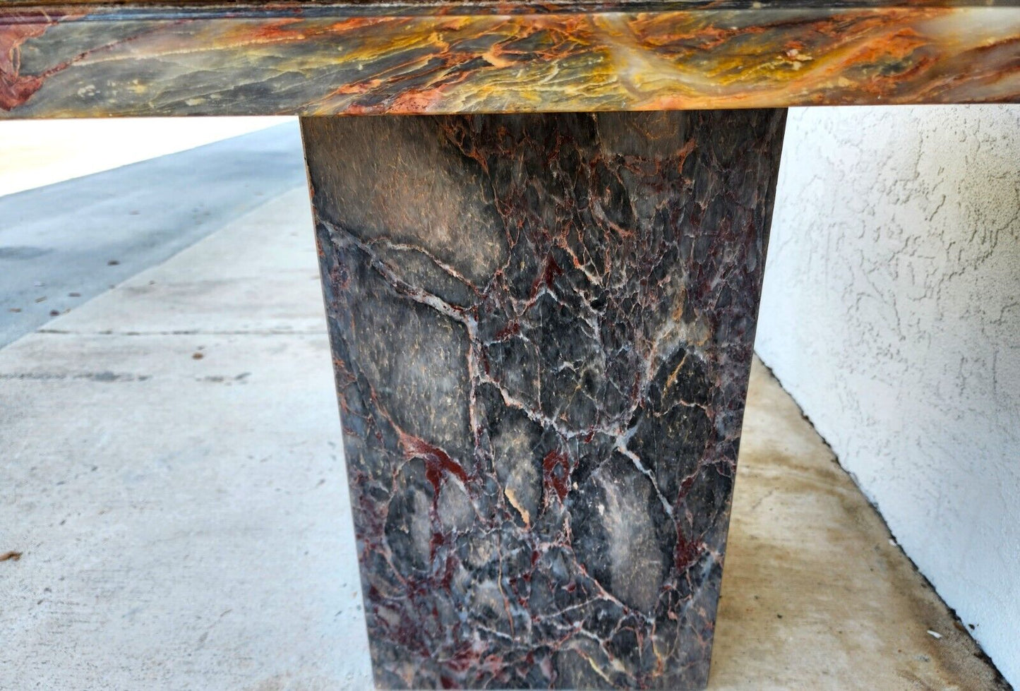 Marble Side End Accent Table Boho Vintage