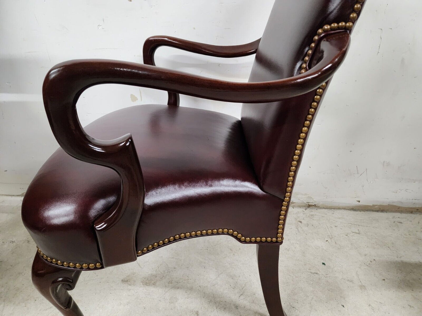 Guerin Leather Accent Office Armchair by HANCOCK & MOORE