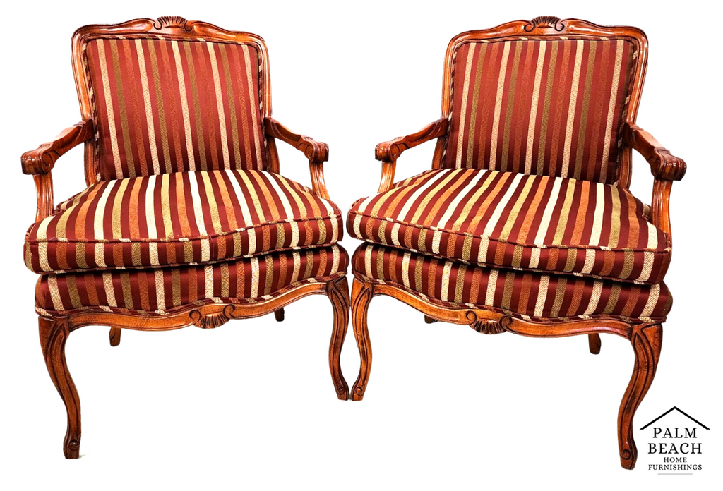 Pair of French Country Style Armchairs Accent Chairs