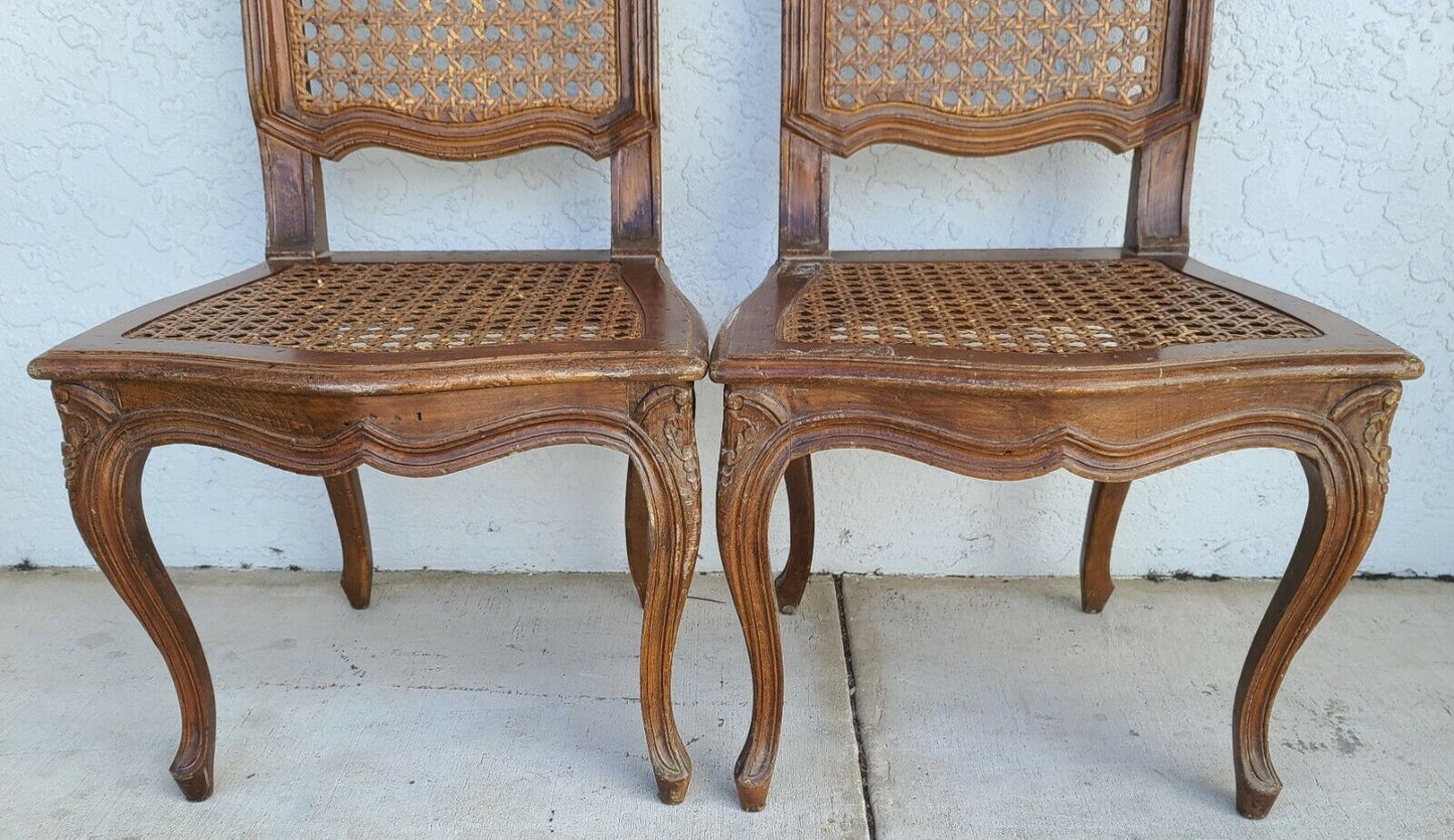 (6) Mid Century French Wingback Cane Dining Chairs by MARIANO GARCIA of Spain