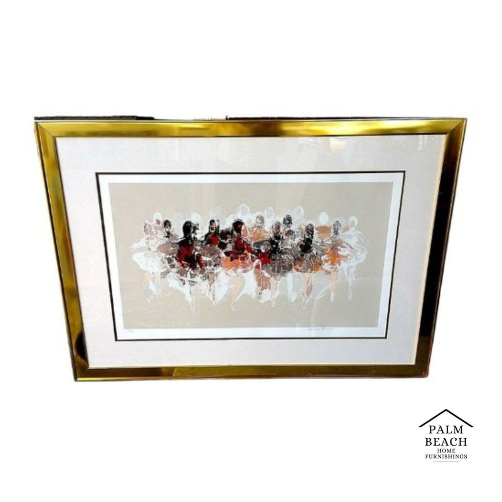 Hilda Rindom Signed Numbered Backstage Ballerinas Dancing Lithograph Print