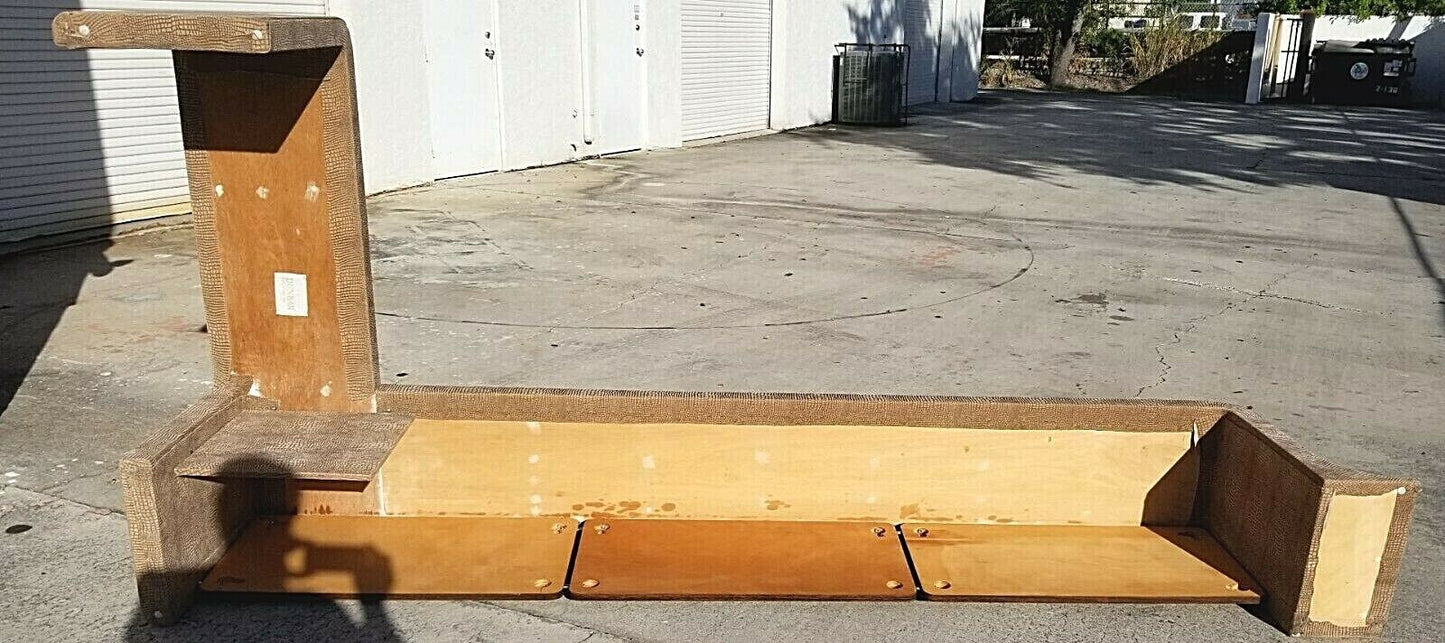 Huge 10 foot DUNBAR Custom Made Mid Century Modern Upholstered L Shaped Bench