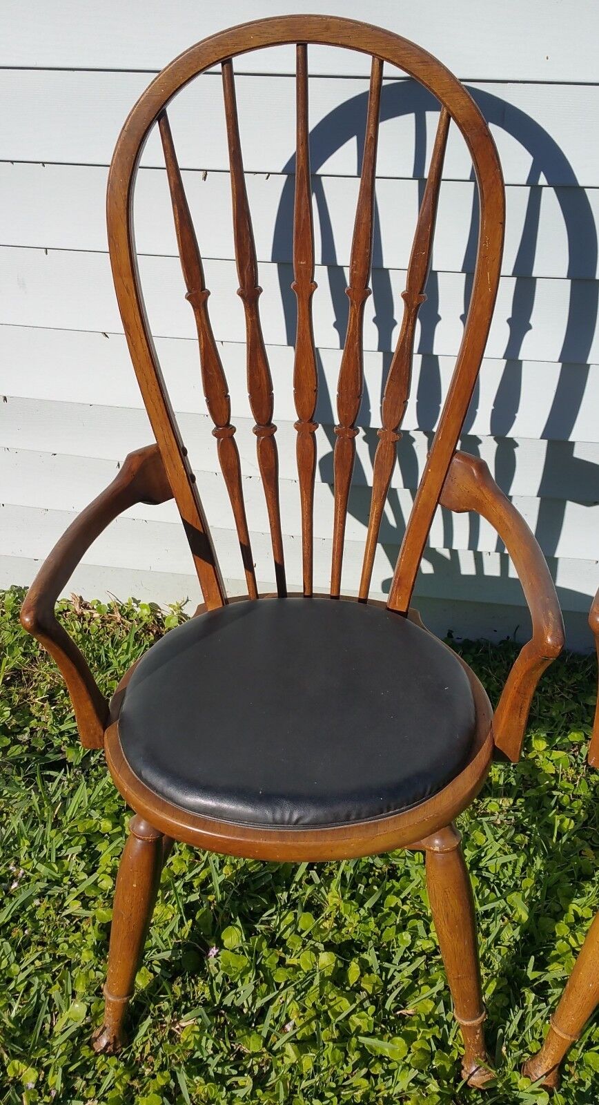 Pair Vtg Mid Century 1954 THOMASVILLE Bentwood Windsor Dining Armchairs Bowback