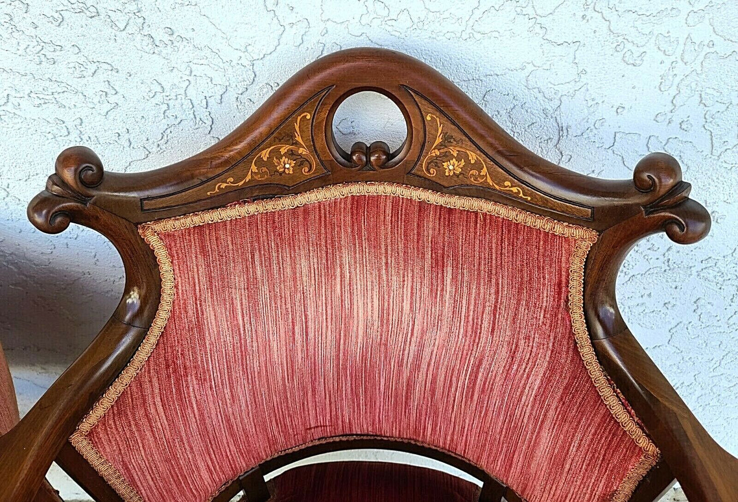 Antique c 1900 Matching Mahogany His Her Armchairs