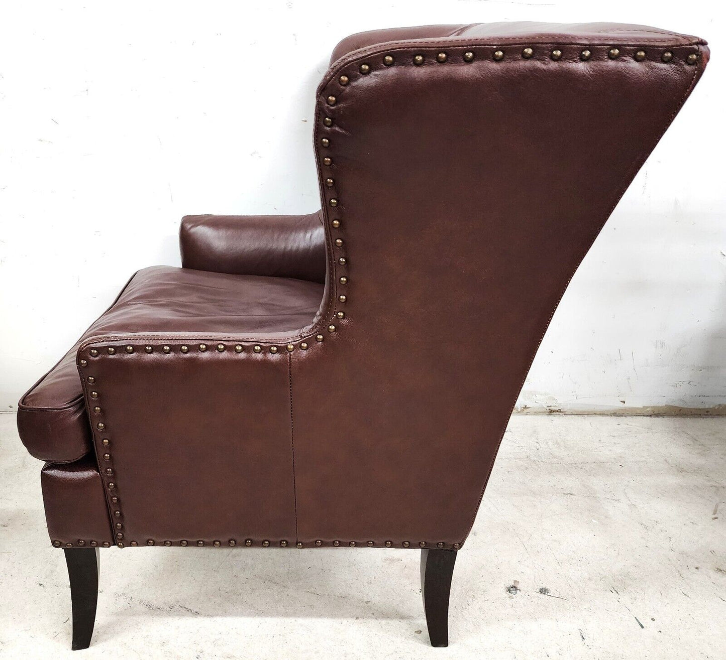Leather Wingback Lounge Chair by DeCoro