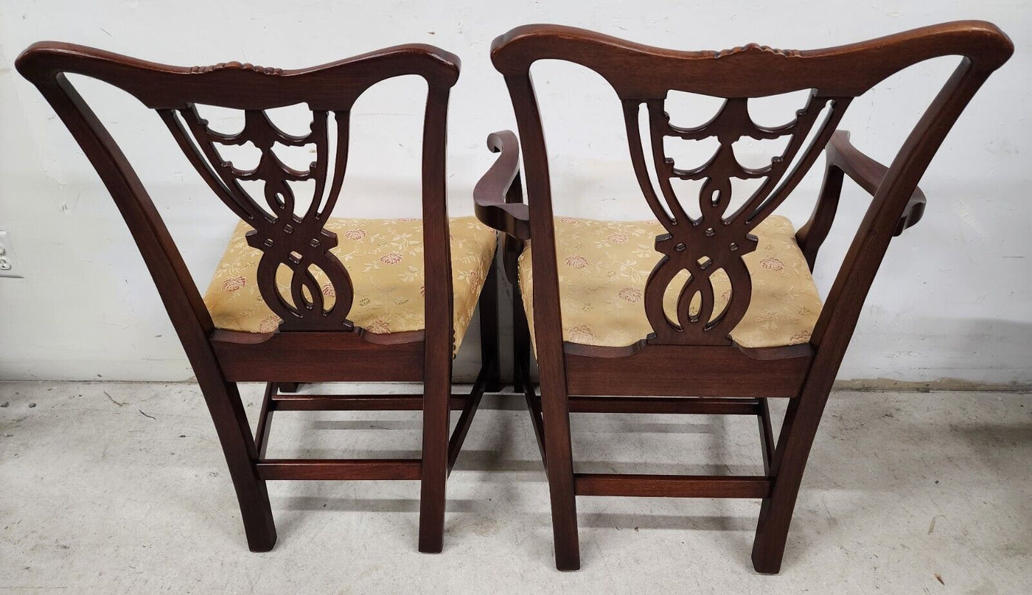 Chippendale Dining Chairs Antique Mahogany