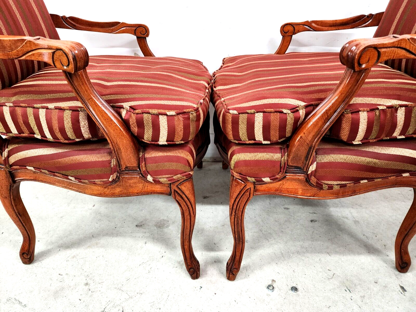 Pair of French Country Style Armchairs Accent Chairs