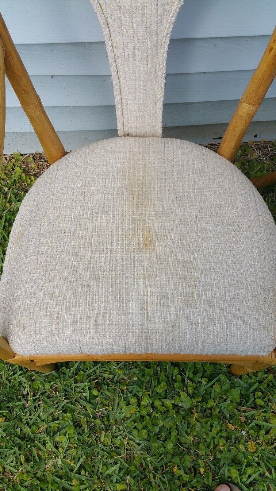 Mid Century Modern Regency Bamboo Bentwood Rattan Fan Back Armchairs - Set of 2