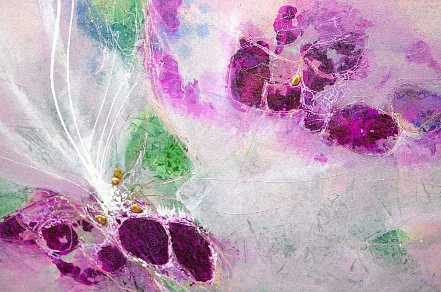 1988 Edward Goldman (1916-2006) Acrylic Gold Leaf Painting Signed