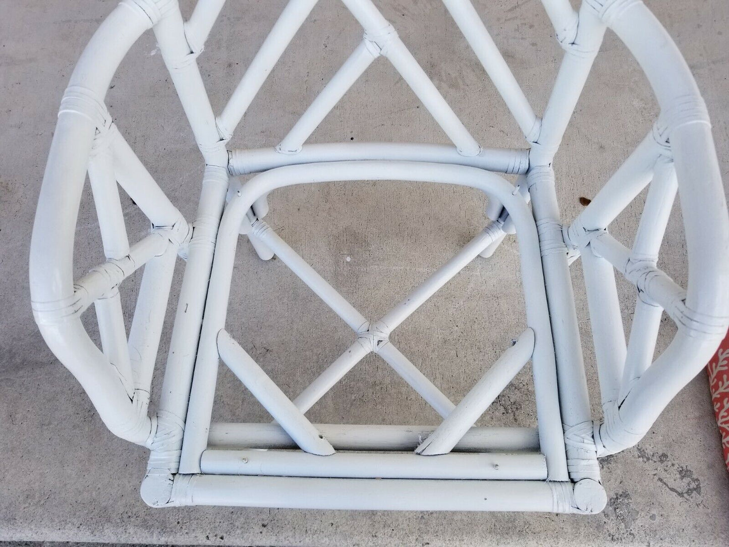 (4) McGuire Style Boho Rattan Dining Armchairs