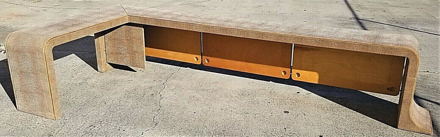 Huge 10 foot DUNBAR Custom Made Mid Century Modern Upholstered L Shaped Bench