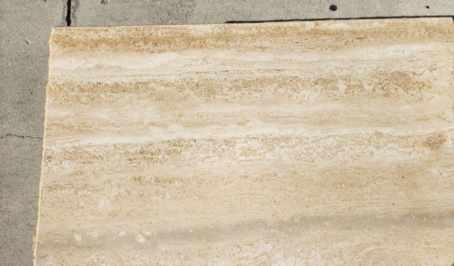 Italian Live Edge Travertine Polished Coffee Table 1970s by STONE INTERNATIONAL