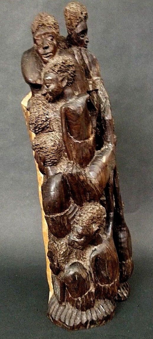 Makonde Tree Of Life Figural Sculpture 16"