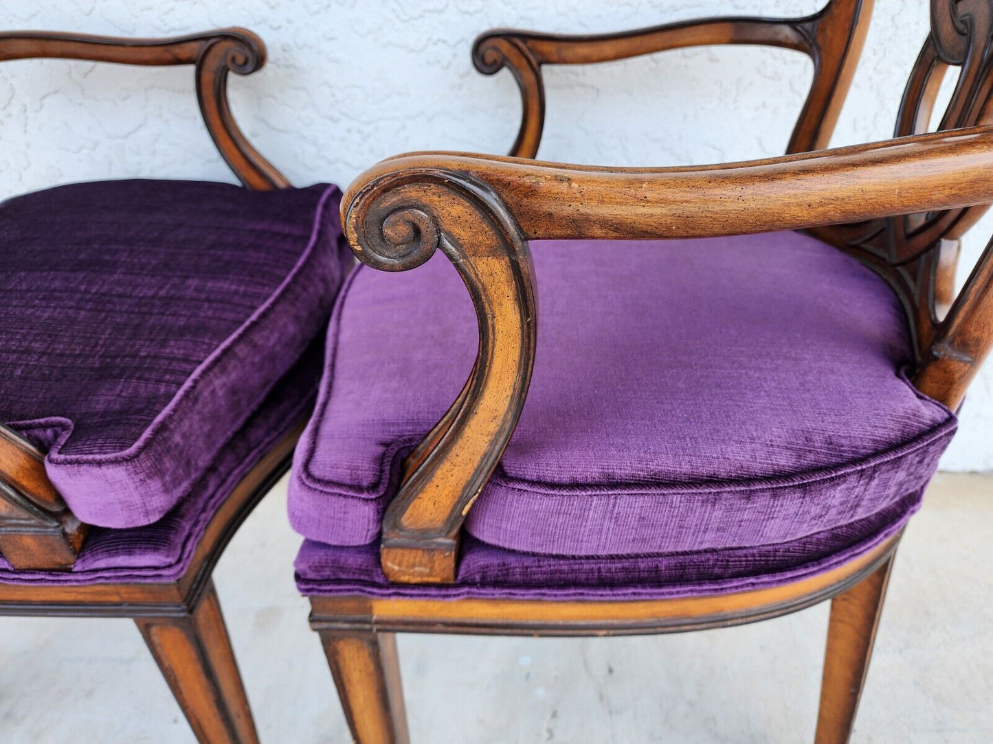 Vintage Regency Armchairs Dining Accent New Upholstery
