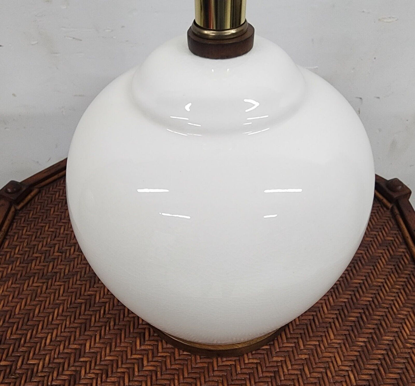 Ralph Lauren Table Lamp Ceramic Eggshell White Signed