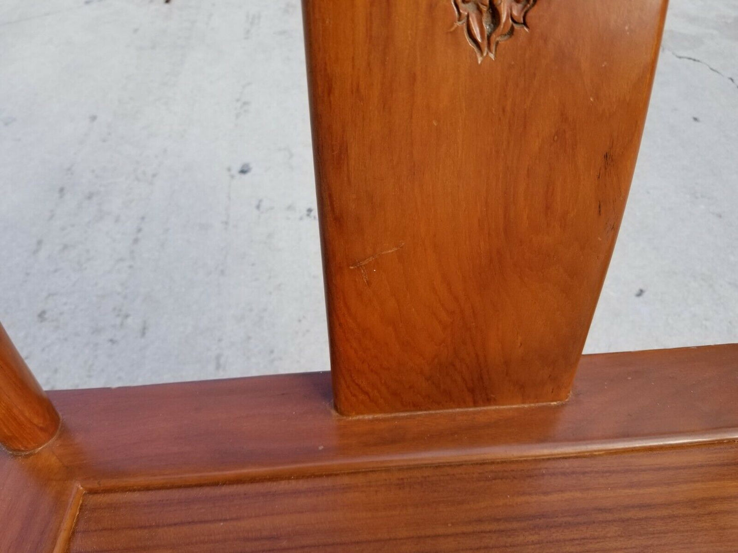 HENREDON Style Yoke Asian Chinoiserie Solid Wood Dining Accent Desk Armchair