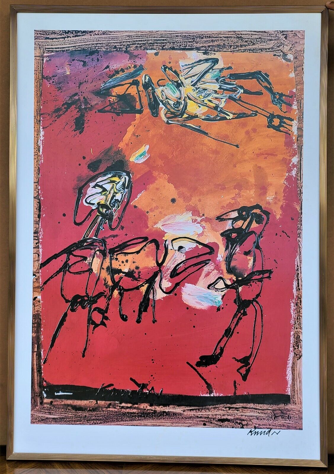 1990's Hand Signed KNUD NIELSEN (Listed Danish) Museum Exhibition Print