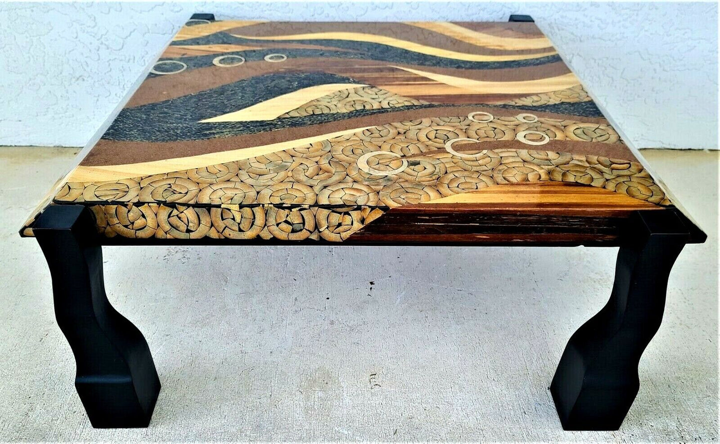 Contemporary MARQUIS OF BEVERLY HILLS Lacquered Organic Collage Coffee Table