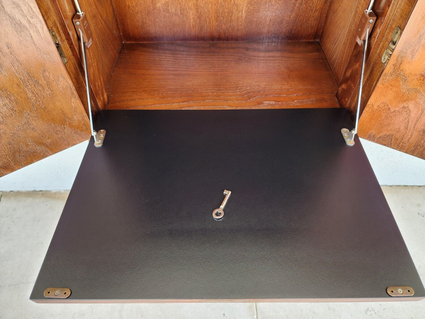 Vintage Bar Cabinet 1970s Bamboo Boho MCM