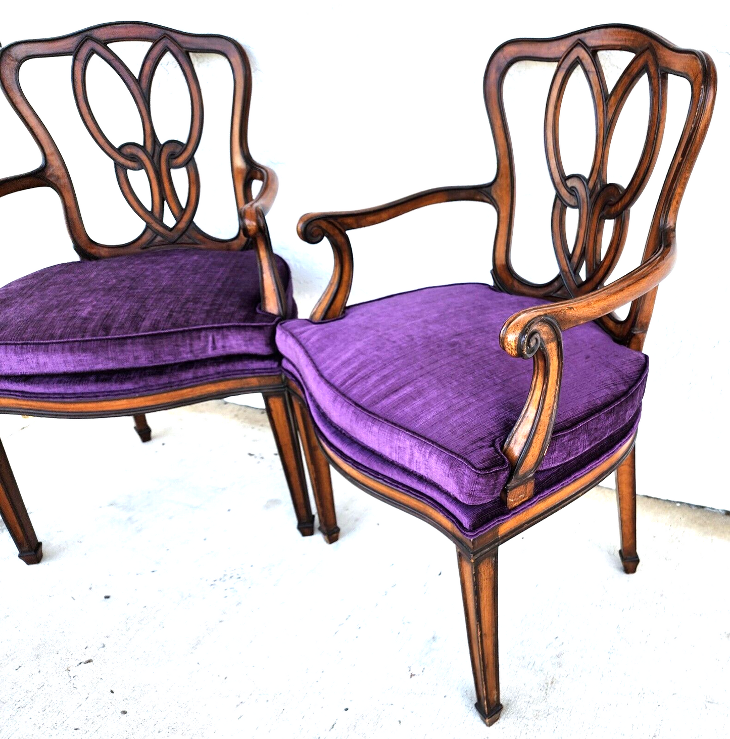 Vintage Regency Armchairs Dining Accent New Upholstery