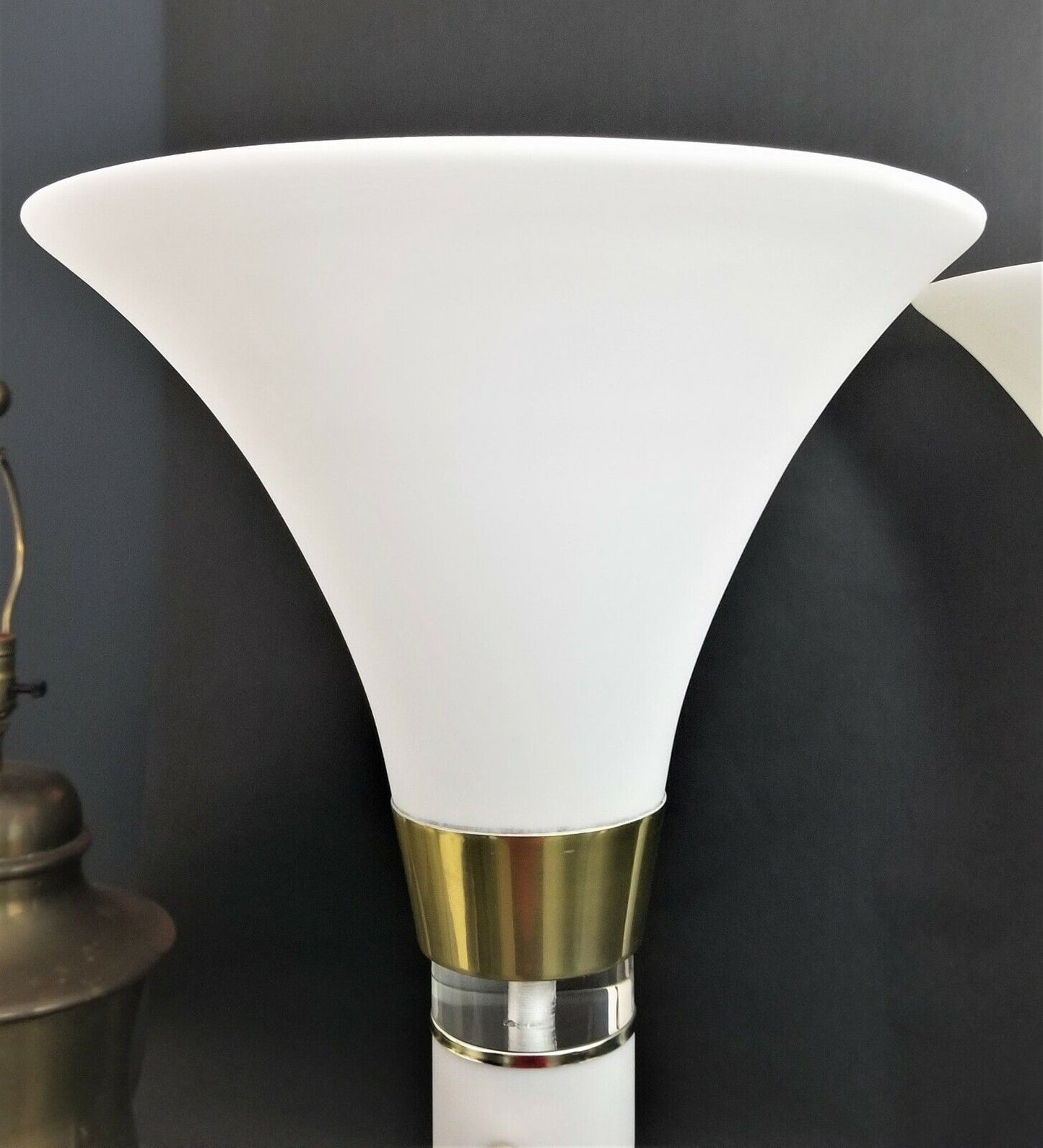 (2) 70's Karl Springer Style Torchier Table Lamps