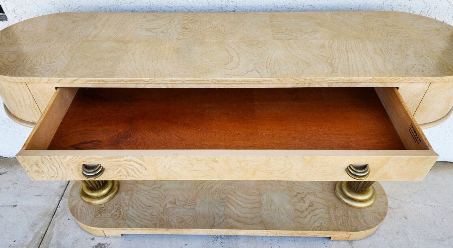 TV Console Sofa Table Burl by HENREDON