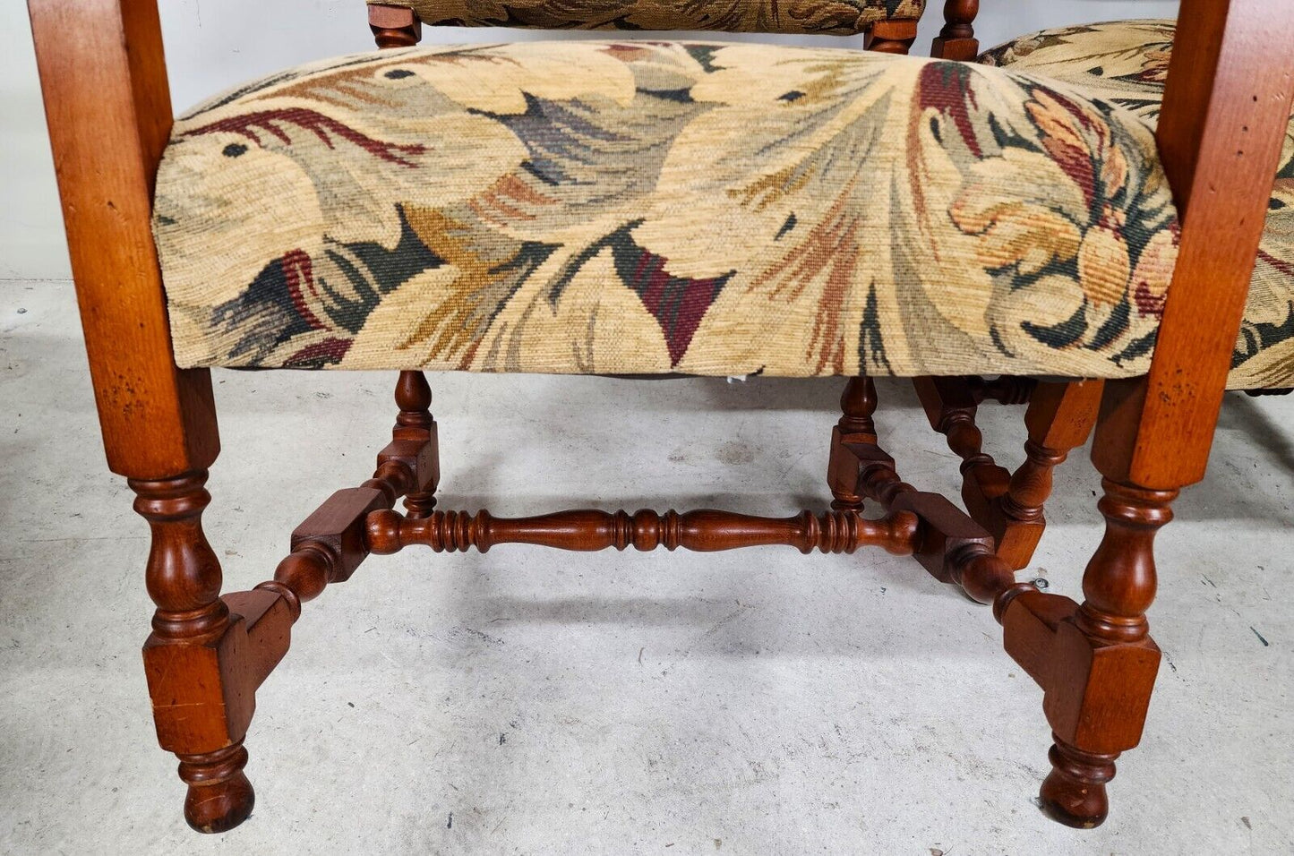 Antique Louis XIII Style French Armchairs - A Pair