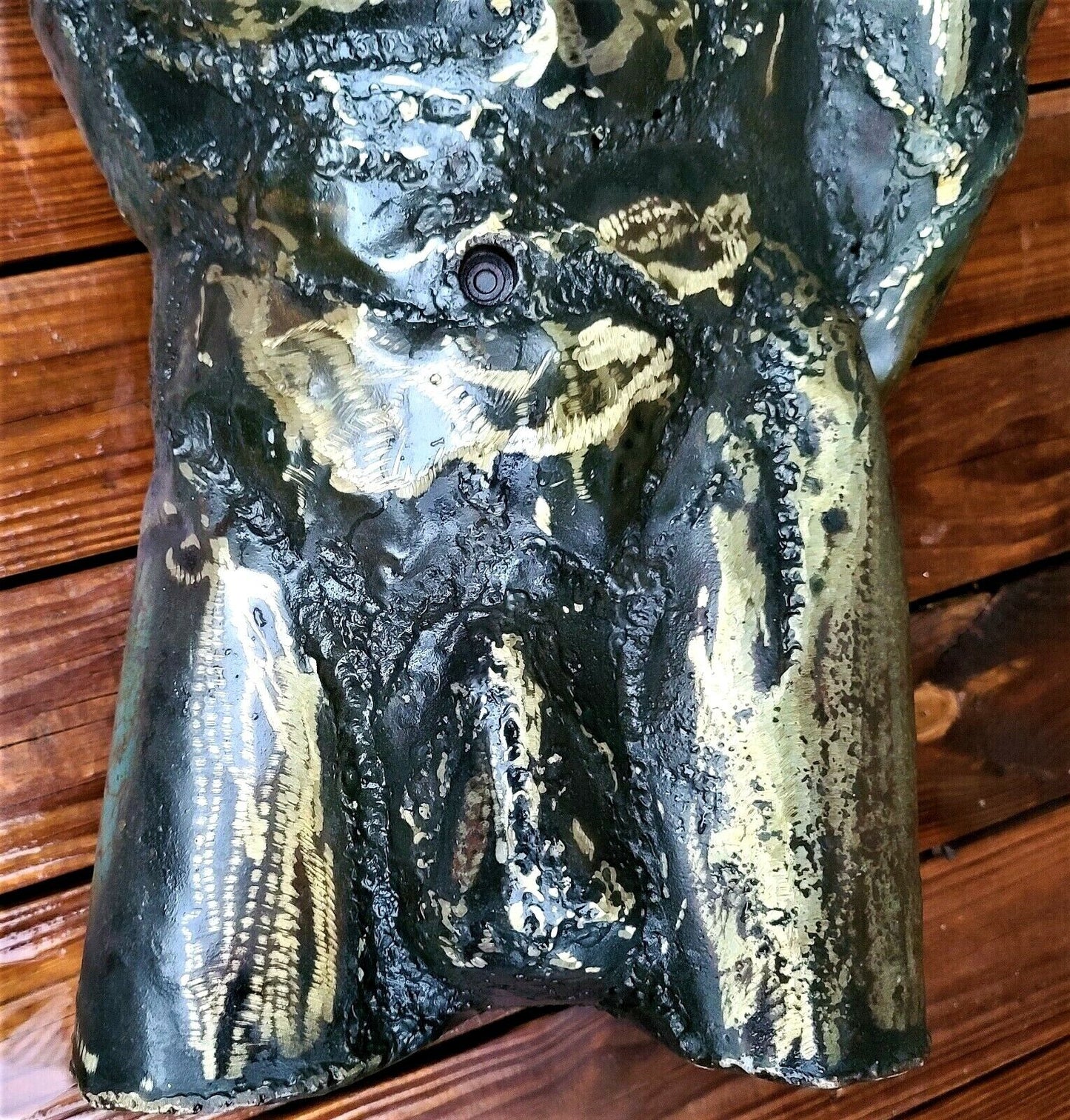 Monumental 56" Abstract Brutalist Metal Sculpture of "Icarus" by Dewey Smith