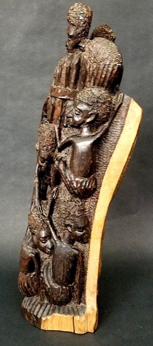 Makonde Tree Of Life Figural Sculpture 16"