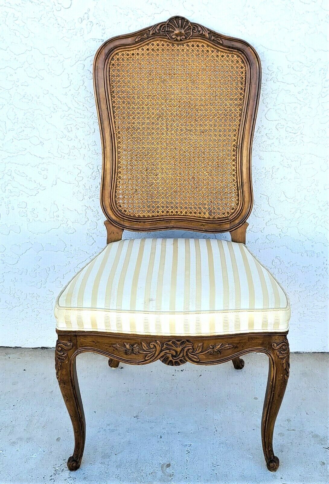 HENREDON French Provincial Cane Back Dining Chairs Model 2377 - Set of 5