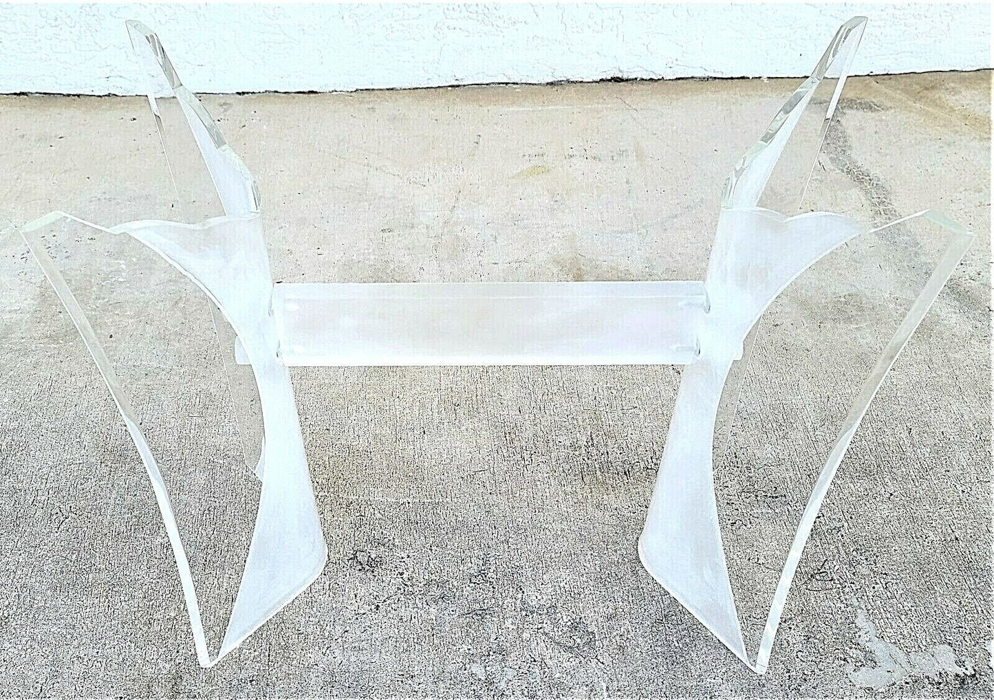 1970's Lucite True Butterfly Wings Console Table Base