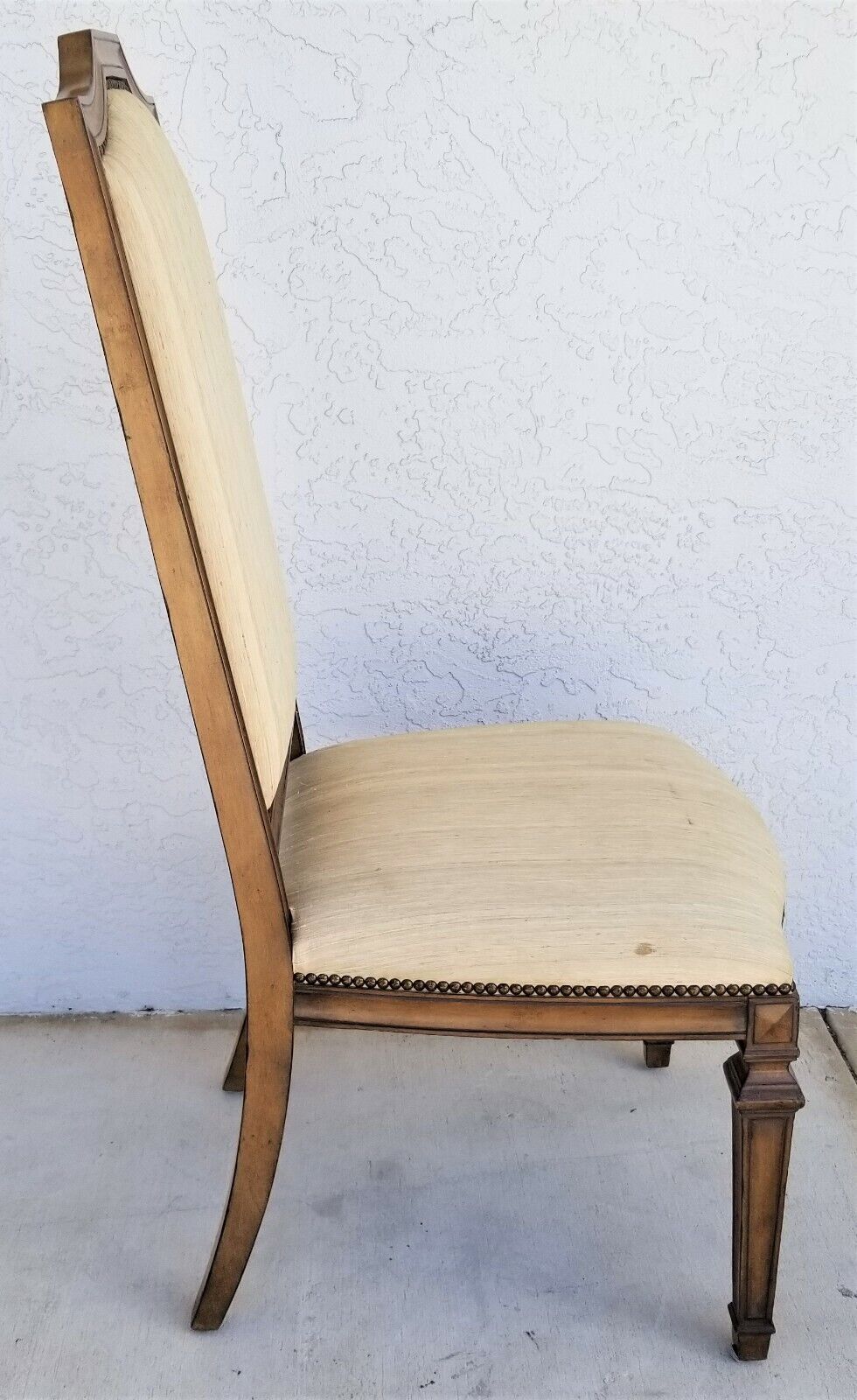 (1 or 2) MAITLAND SMITH Italian Provincial Brass Nail Trim Dining Accent Chair