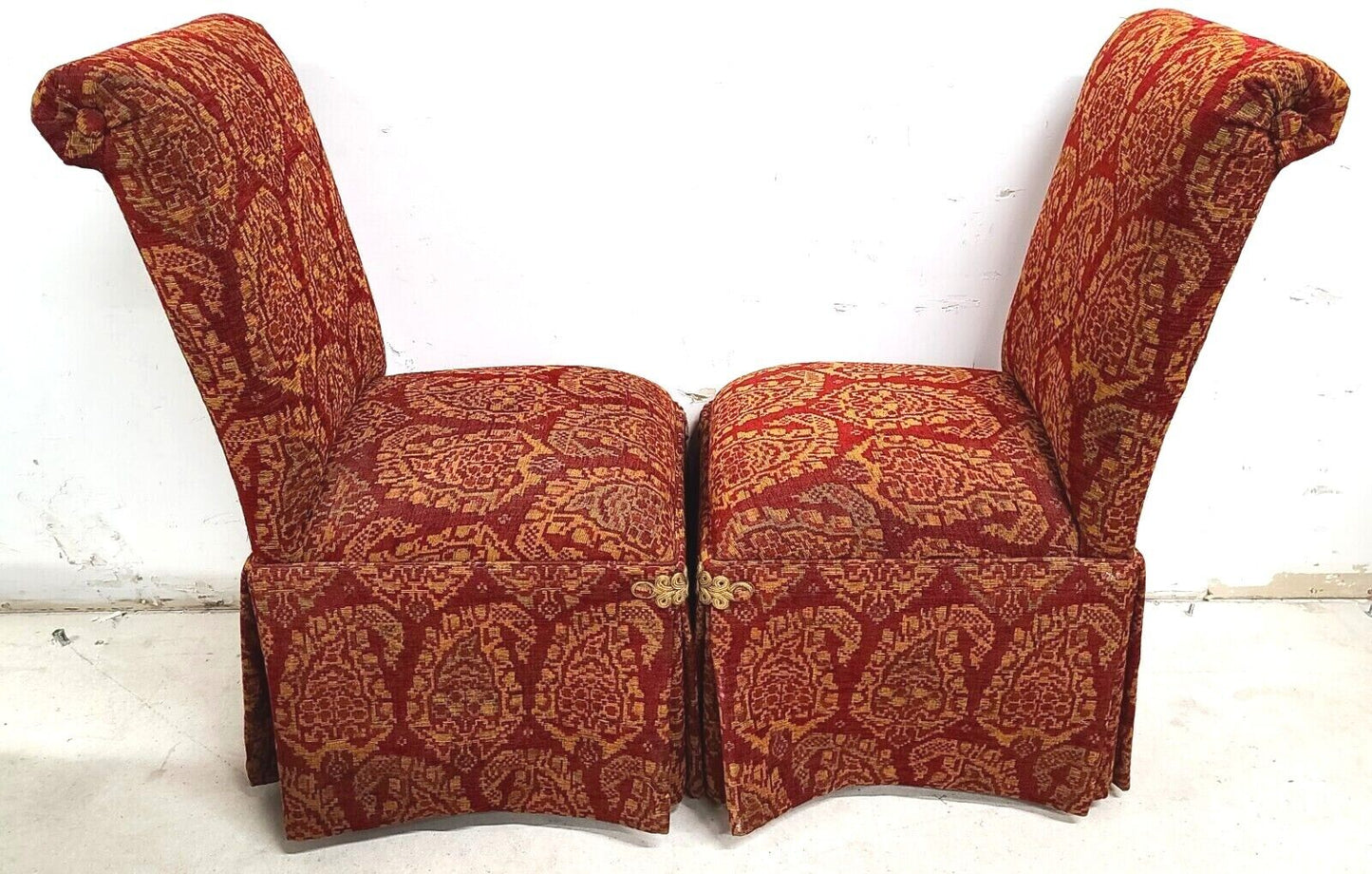 Pair of Rolling Parsons Dining Chairs by LANE VENTURE