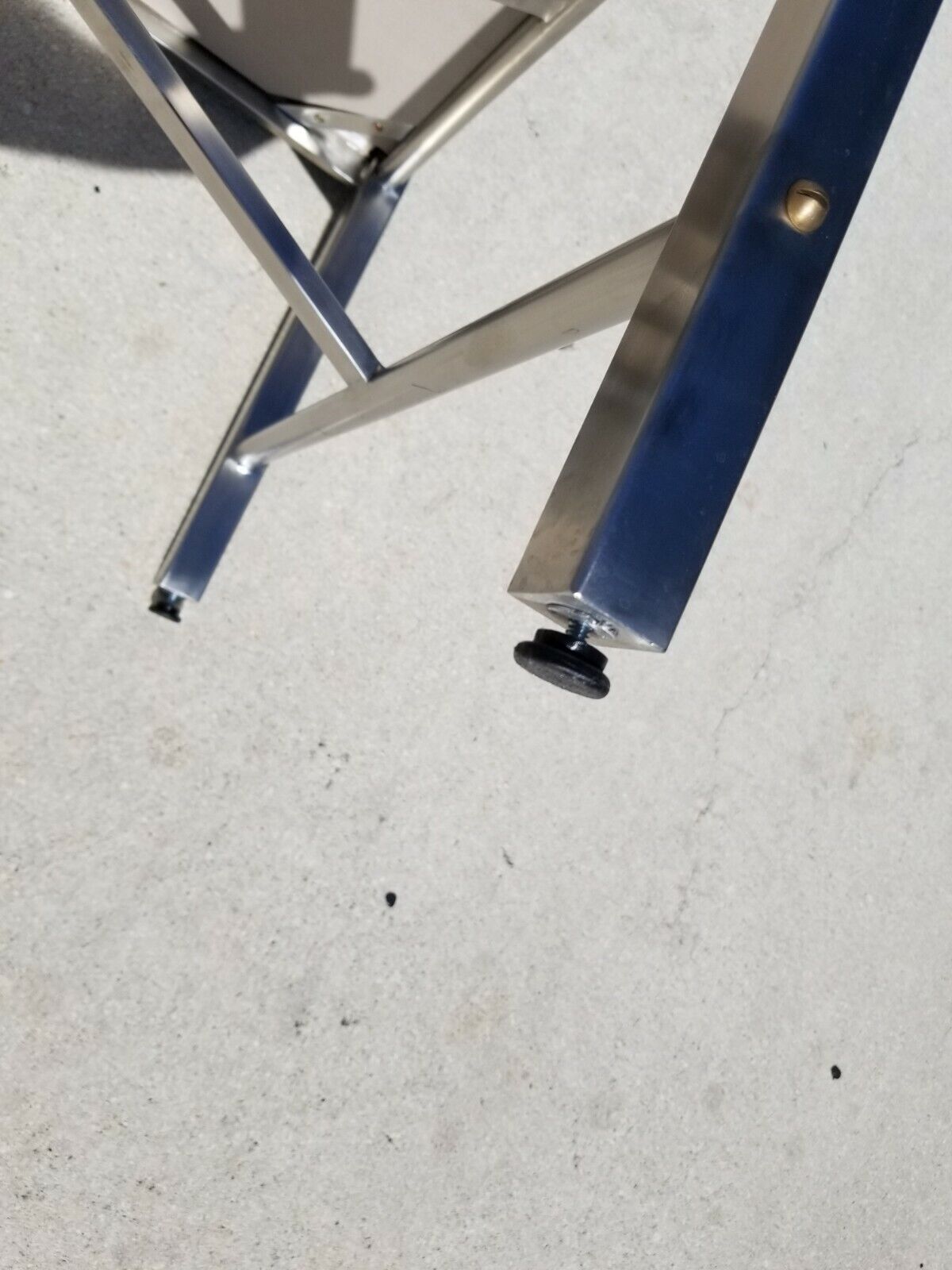 PALECEK Campaign Style Genuine Leather and Chrome Armchair