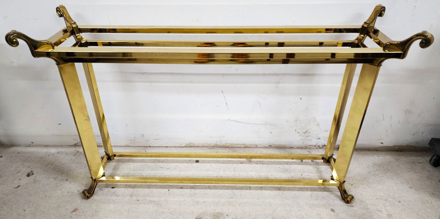 Vintage Console Table Glass & Brass
